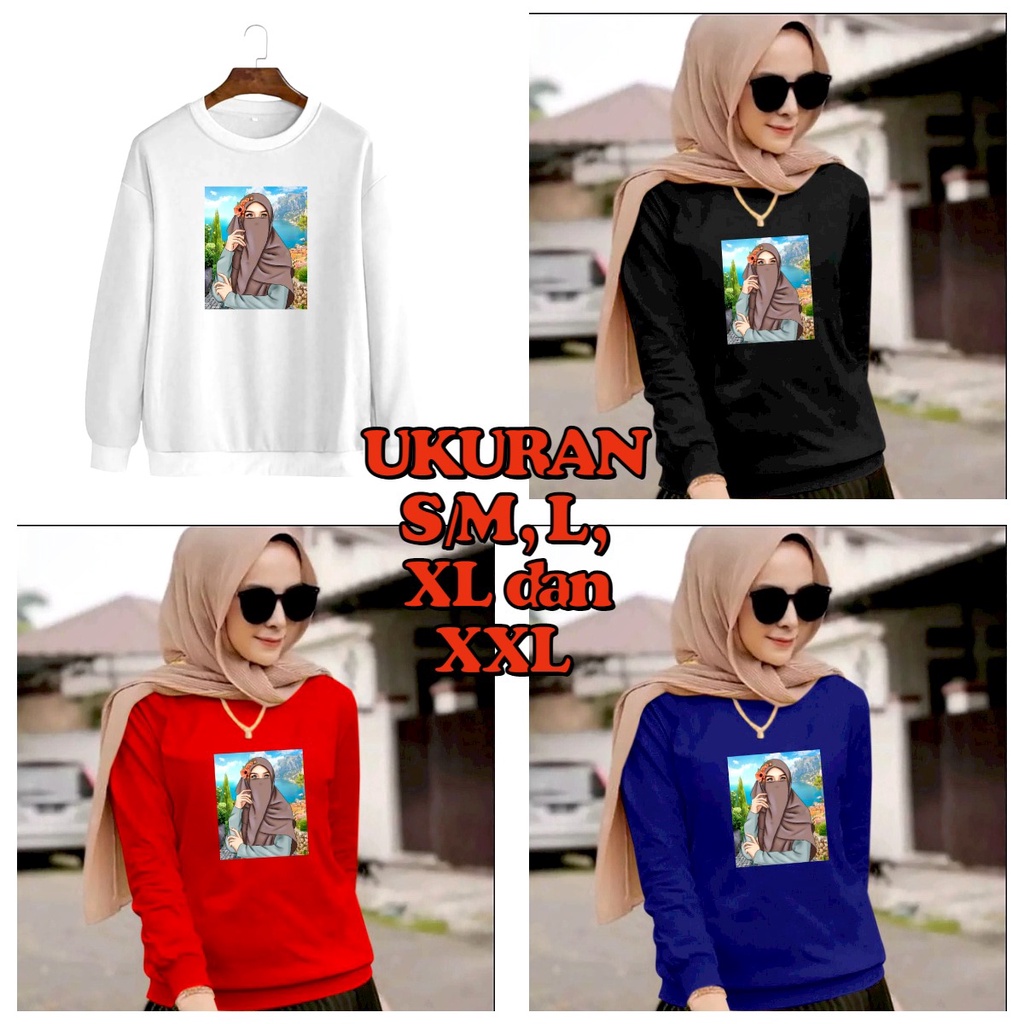 MUKZHOP - BAJU SWEATER HIJAB 4 / pakaian muslim / sweater cewek / hijab / baju muslim / terbaru