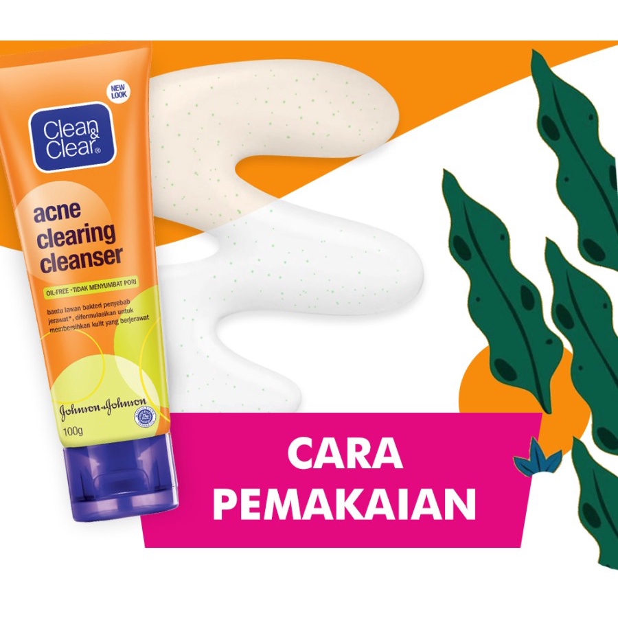 Clean &amp; Clear Acne Clearing Cleanser Pembersih Wajah Jerawat 100gr