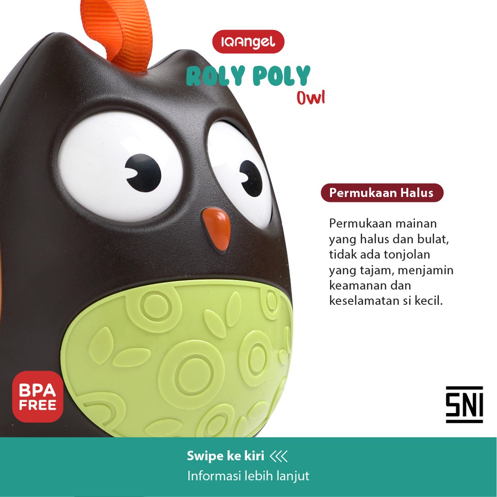 IQ Angel IQ0202 Roly Poly Owl Toys - Rattel Mainan Edukasi  Bayi