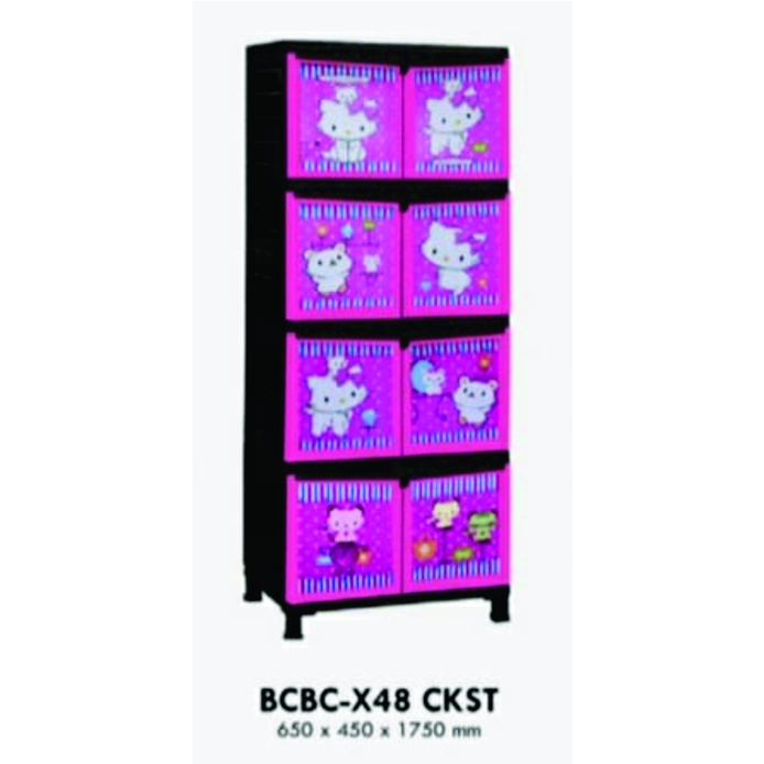 NAPOLLY LEMARI PAKAIAN PLASTIK CABINET BCBC-X48 CKST BATAM ONLY