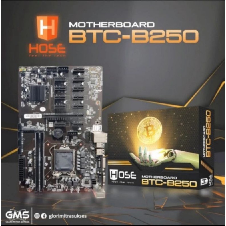 MOTHERBOARD HOSE BTC B250 MINING 12 SLOT