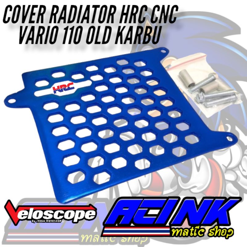 Cover radiator hrc vario 110 cnc vario karbu almunium / tutup cover radiator vario 110 cnc almunium