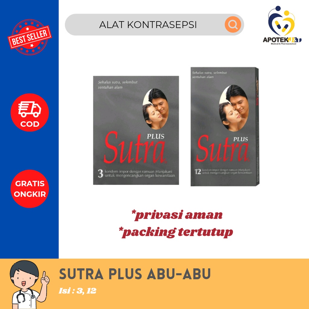 [PRIVASI AMAN] SUTRA PLUS ABU ABU / KONDOM PENGAMAN