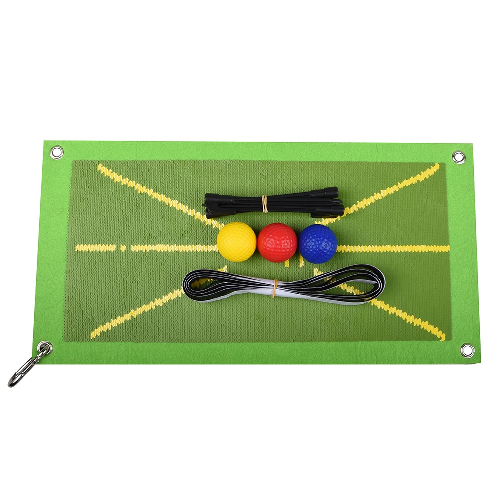 New Golf Swing Mat Hitting Batting Arah Mark Trace Indoor/Outdoor Taman Rumah Golf Swing Training Pad Dengan 3pcs pu Ball