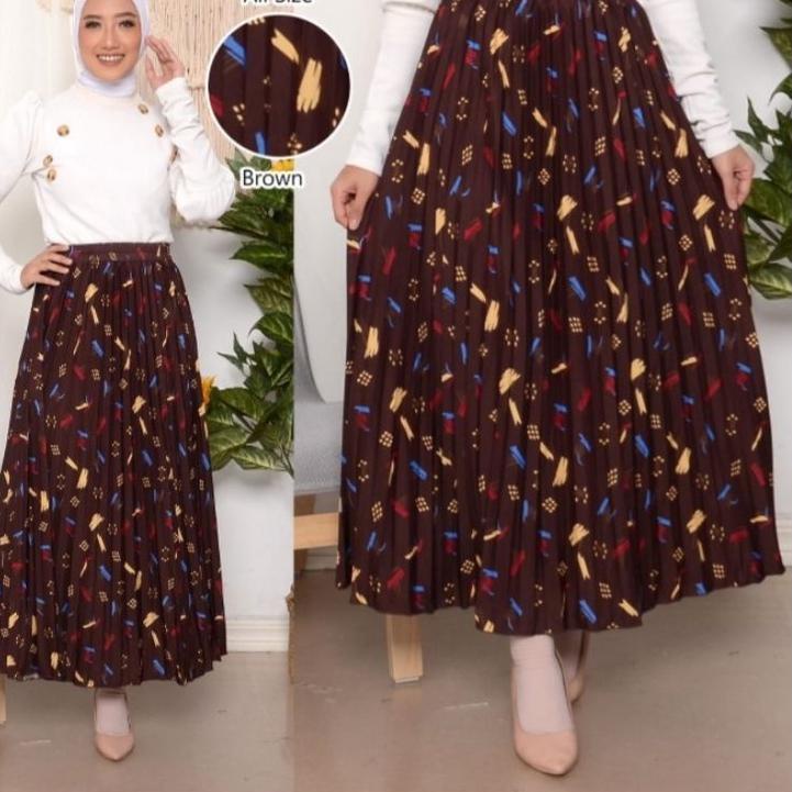 ~~► GS-ROK PLISKET MOTIF YEJIN TERLARIS / ROK PLISKET PANJANG / ROK PLISKET MUSLIM / ROK MAXY