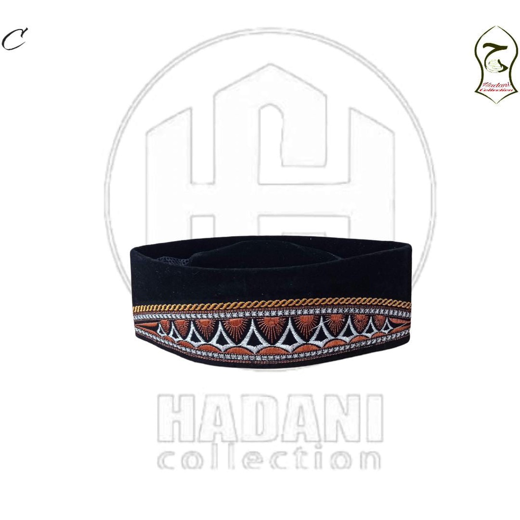 peci hitam/songkok hitam bordir