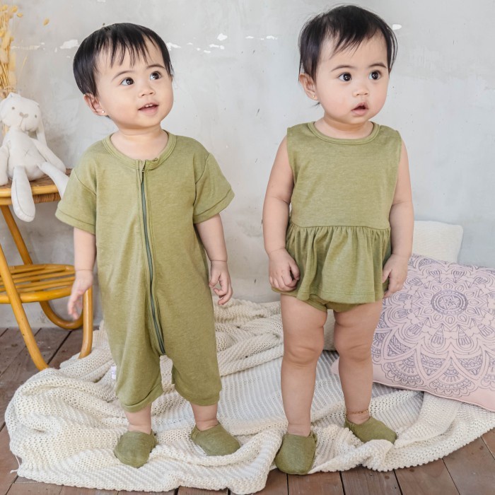 COCO POP ZIP JUMPER Baju Polos Kaos Katun Bayi Resleting