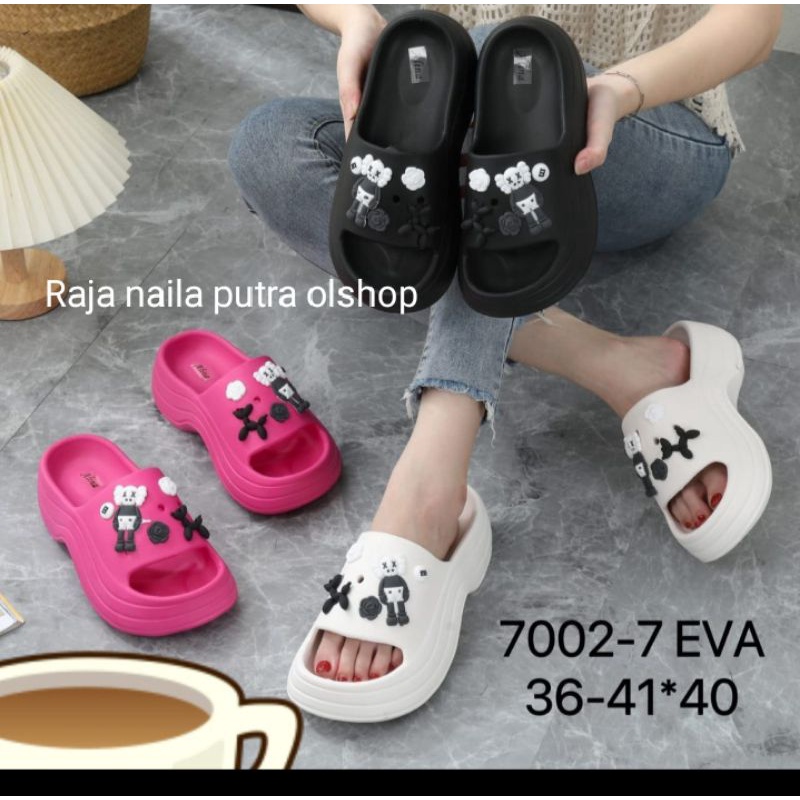 SANDAL FUJI/SANDAL WANITA JELLY WEDGES EVA/SELOP WEDGES TEBAL VARIASI