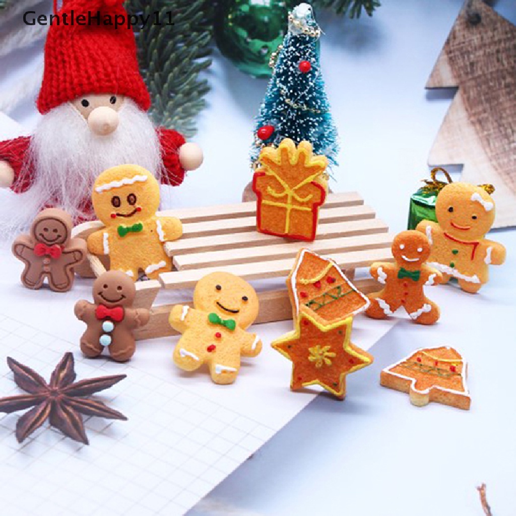 Gentlehappy 6 Pcs Rumah Boneka Miniatur Tas Natal Gingerbread Man Cookies DIY Aksesoris id