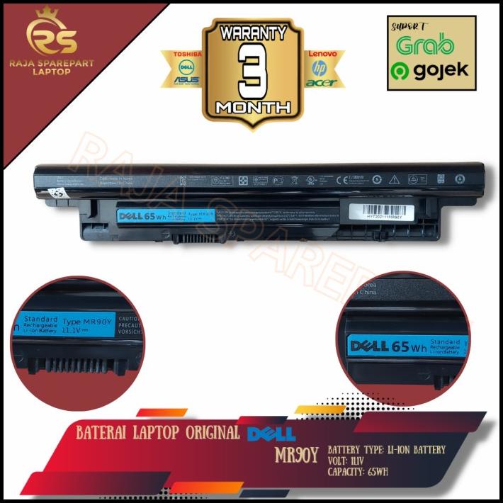 Baterai Laptop Original Dell Vostro 2421 2521 Mr90Y Series 65Wh