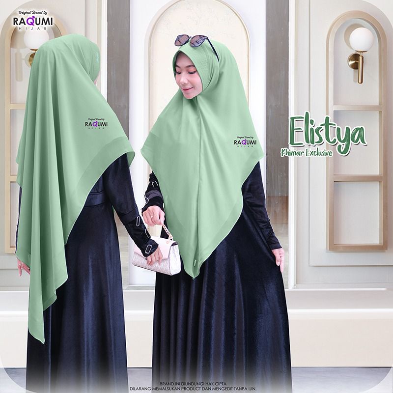 ELISTYA KHIMAR EXCLUSIVE RAQUMI ORIGINAL | Khimar hijausalem | KHIMAR CERUTY JUMBO | KHIMAR BEST SOF