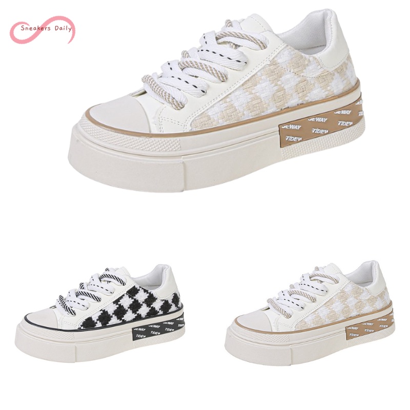 COD Sneakersdaily 172 Sepatu Sneakers Casual Motif Catur Wanita