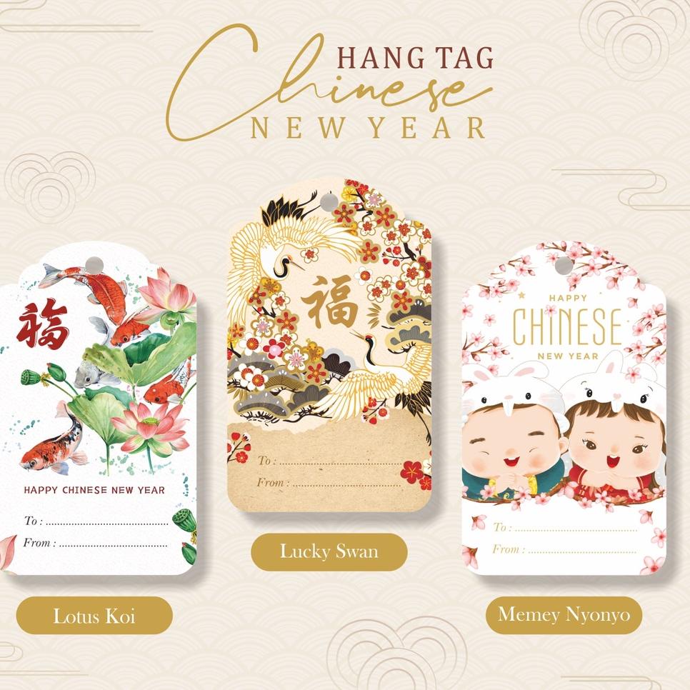 

ズ Hangtag Chinese New Year Imlek Sincia Rabbit Label Tag Parcel Kado READY STOCK