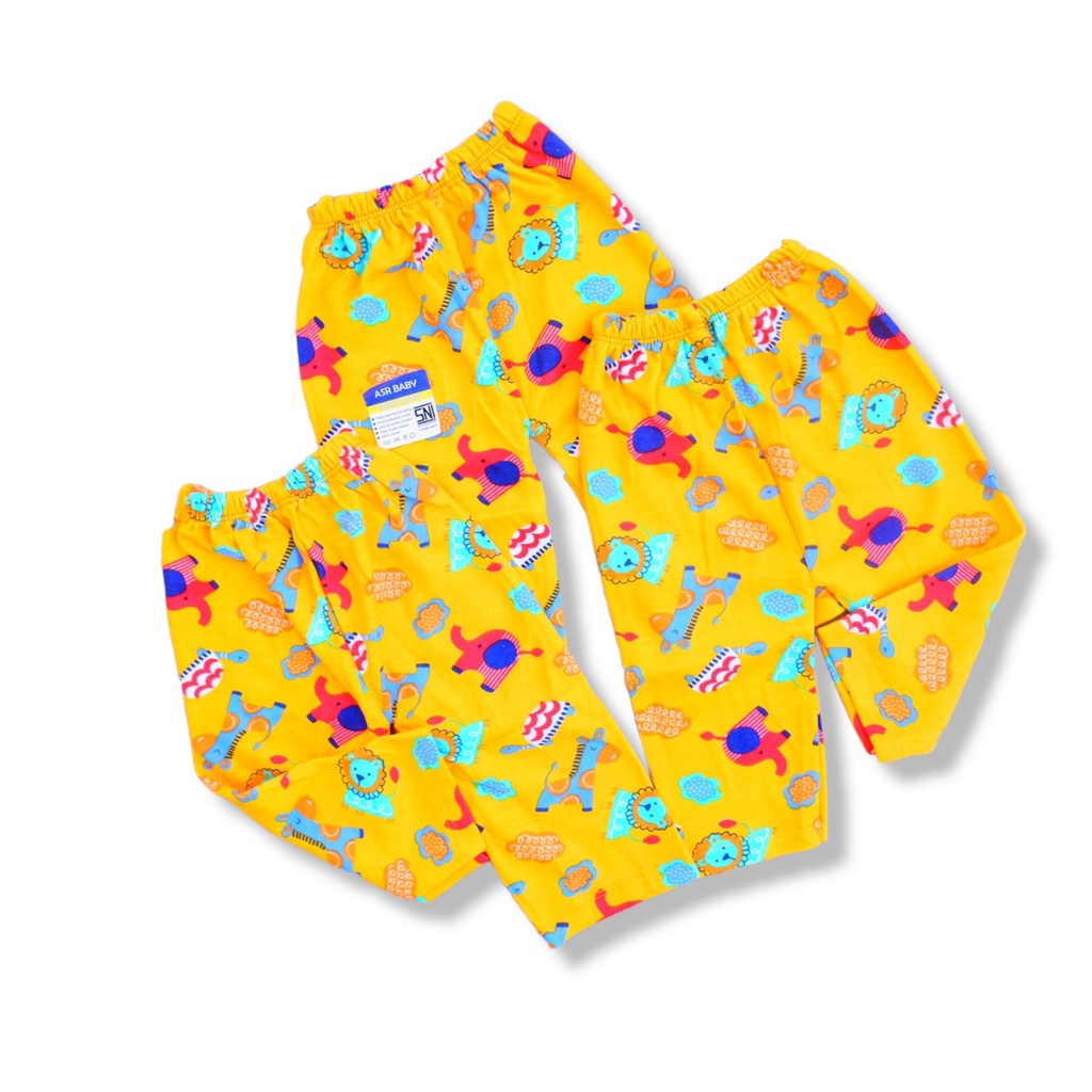 CELANA PENDEK BAYI PRINTING BAHAN KATUN PREMIUM VARIANT YELLOW MOTIF
