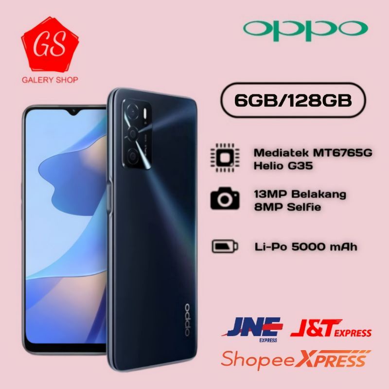 OPPO A16 RAM 6GB / INTERNAL 128GB GARANSI TOKO 1 THN