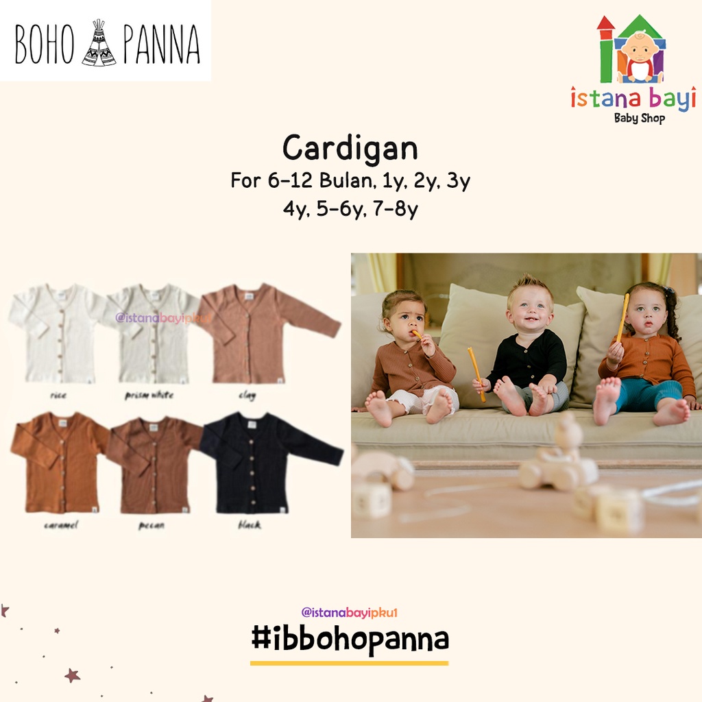 BOHOPANNA CARDIGAN - BABY CARDIGAN - ATASAN LENGAN PANJANG ANAK 1-7 TAHUN - JAKET ANAK