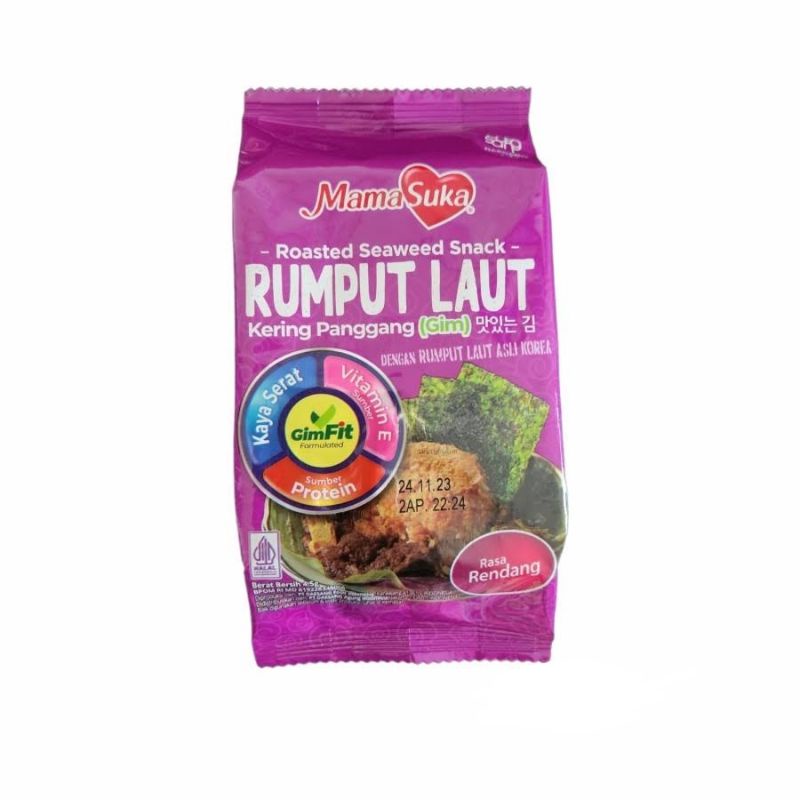 

Mama Suka Rumput Laut Snack Rasa Rendang Sachet 4.5gr