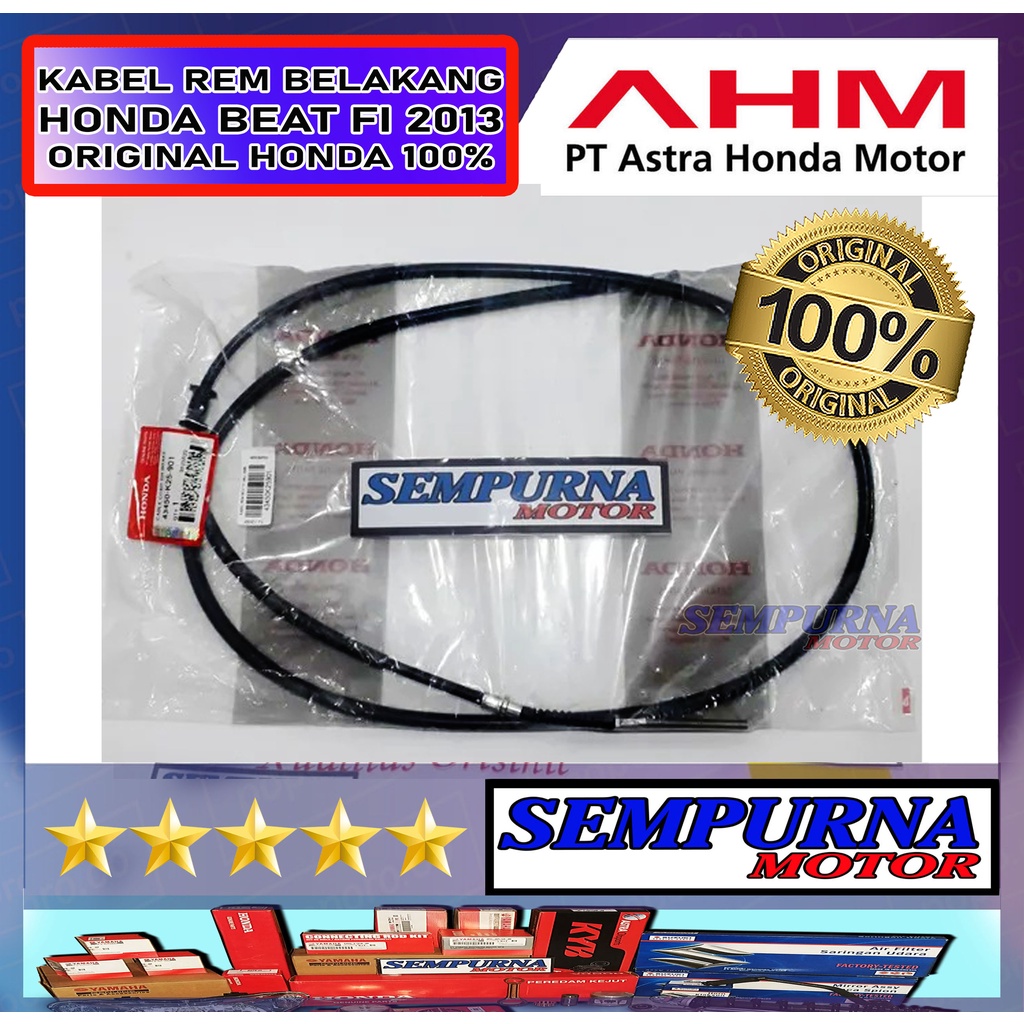 Kabel Rem Belakang Beat fi 2013 Stater Kasar 100% Original Asli Honda 43450-K25-901