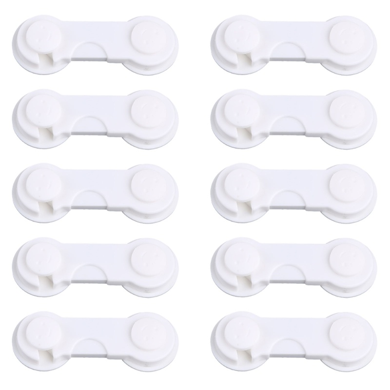 Mary 10pcs/set Child Safety Lock Pelindung Pengaman Laci Pintu Lemari Lock Plastiks