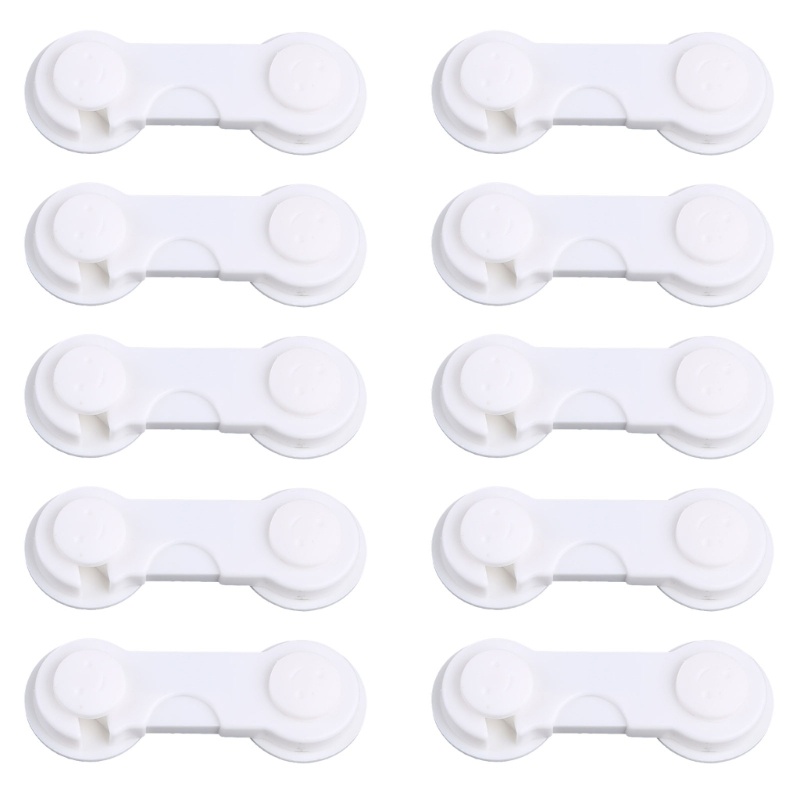 Mary 10pcs/set Child Safety Lock Pelindung Pengaman Laci Pintu Lemari Lock Plastiks