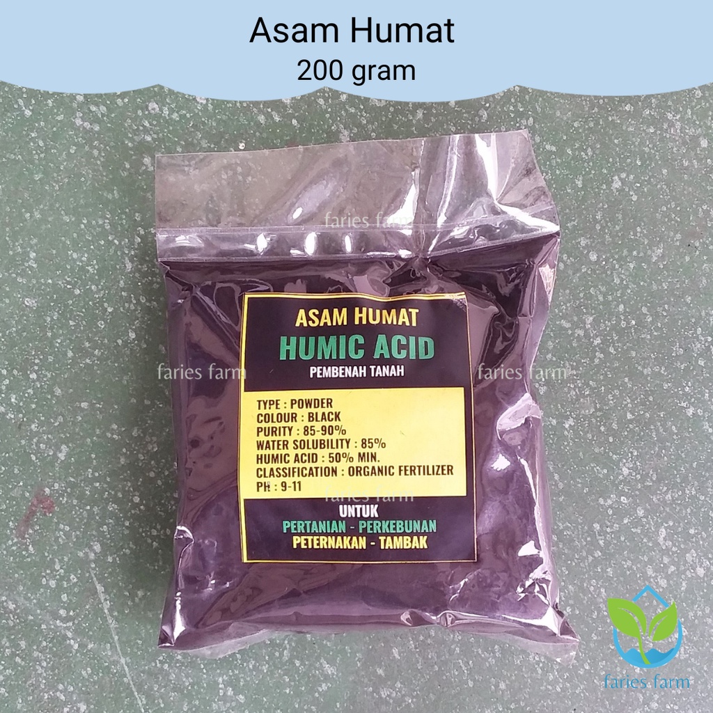 Revando45 Asam Humat 200 Gram Pembenah Tanah Humic Acid 200Gr Humat Powder