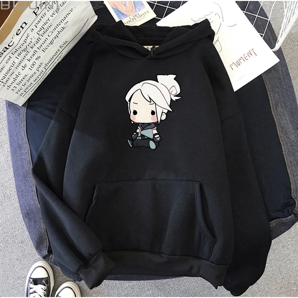 jett cute anime Jumper Hoodie II SMILE ART Sweater Hoodie II Sweter Oblong Topi Sz M - XL ( Pria &amp; Wanita / Anak &amp; Dewasa )