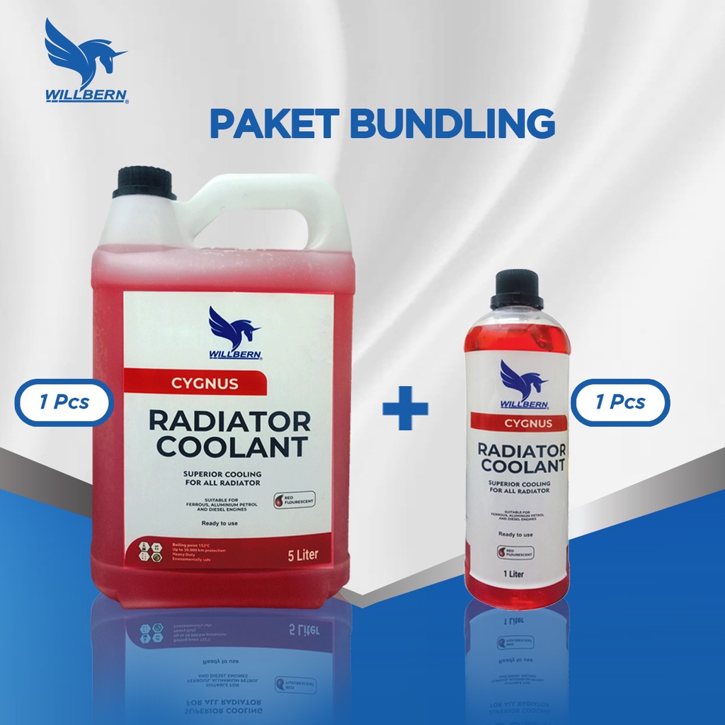 Radiator Coolant Red Paket Willbern Cygnus Ready To Use volume 5 liter + 1 liter