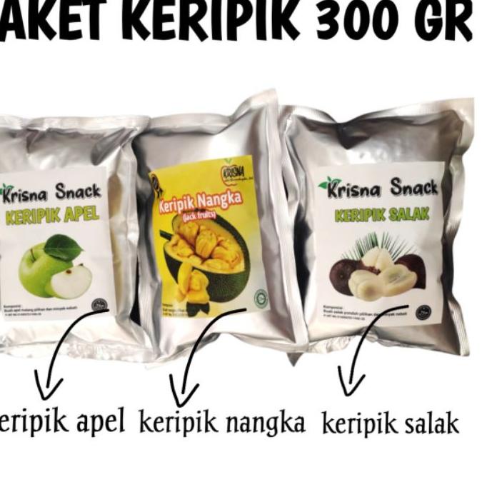 

㍽ PAKET 3 PCS KERIPIK BUAH APEL,NANGKA,SALAK PONDOH (300GR) | KERIPIK BUAH MURAH ㅂ