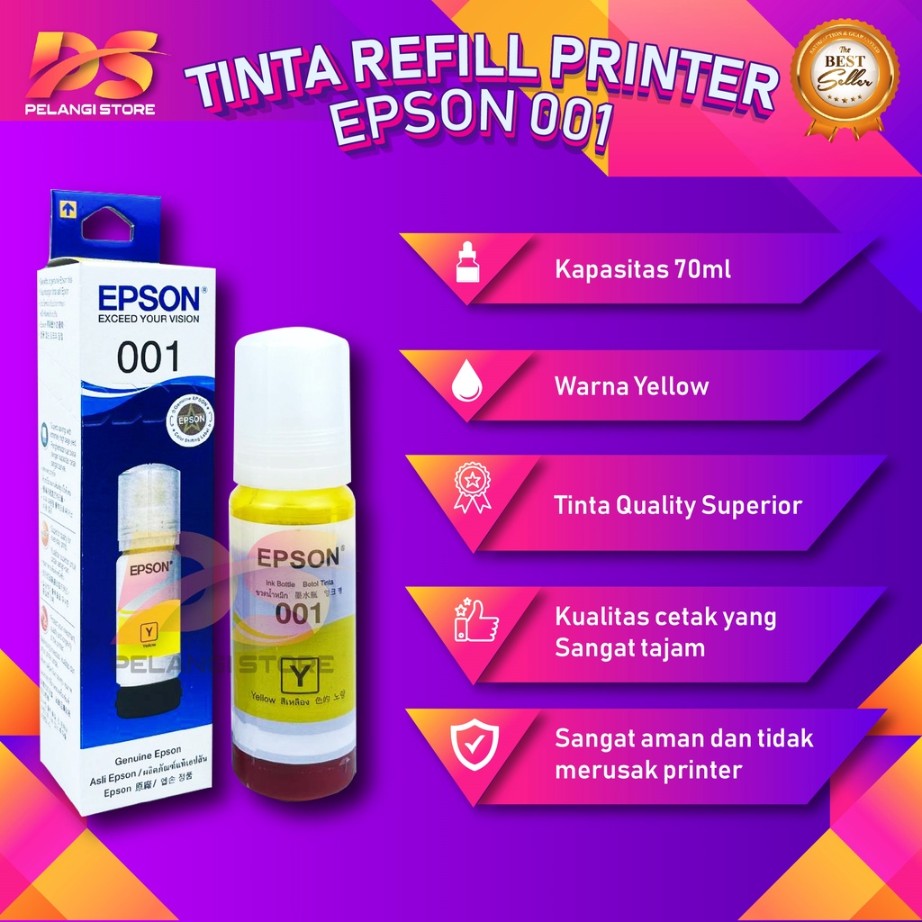 1 SET 4 PCS Tinta Epson 001 Tinta Printer L4150 L4160 L6160 L6170 L6190 Warehouse Sale