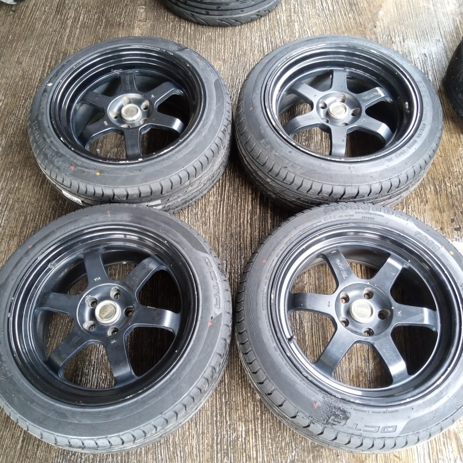 Velg Mobil Bekas Seken Ring 18 TE37 R18X8,5-9,5 Baut 5 BAN 235 50 R18