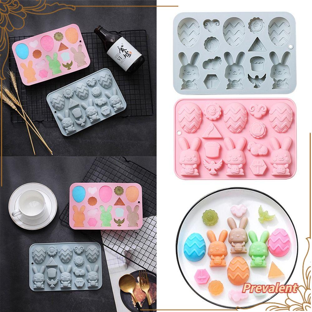 Cetakan Silikon PREVA Easter DIY Soap Mould Baking Pan 14rongga