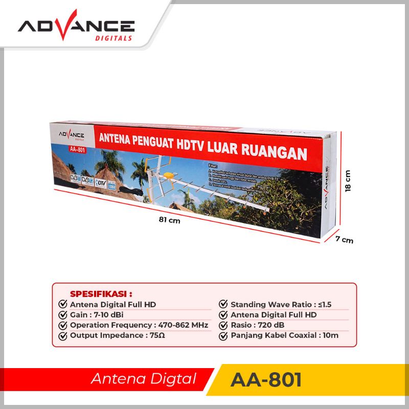 Advance Antena TV Digital Luar / Outdoor AA-801