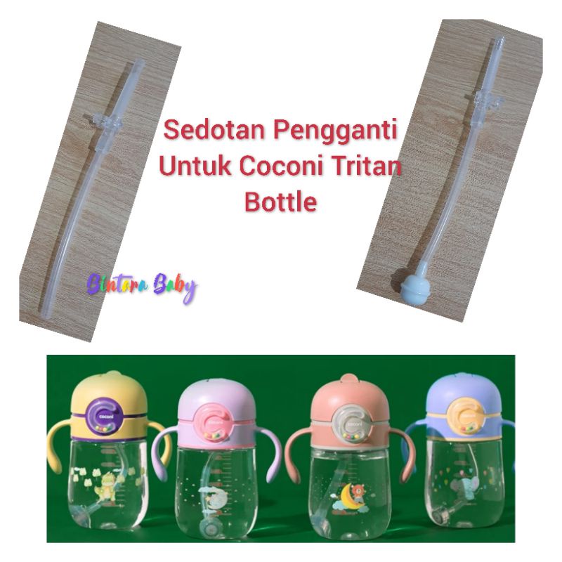 Sedotan Pengganti untuk botol minum coconi tritan bottle 270ml / Pipet Straw Selang SEDOTAN Botol Minum Coconi 270 ml