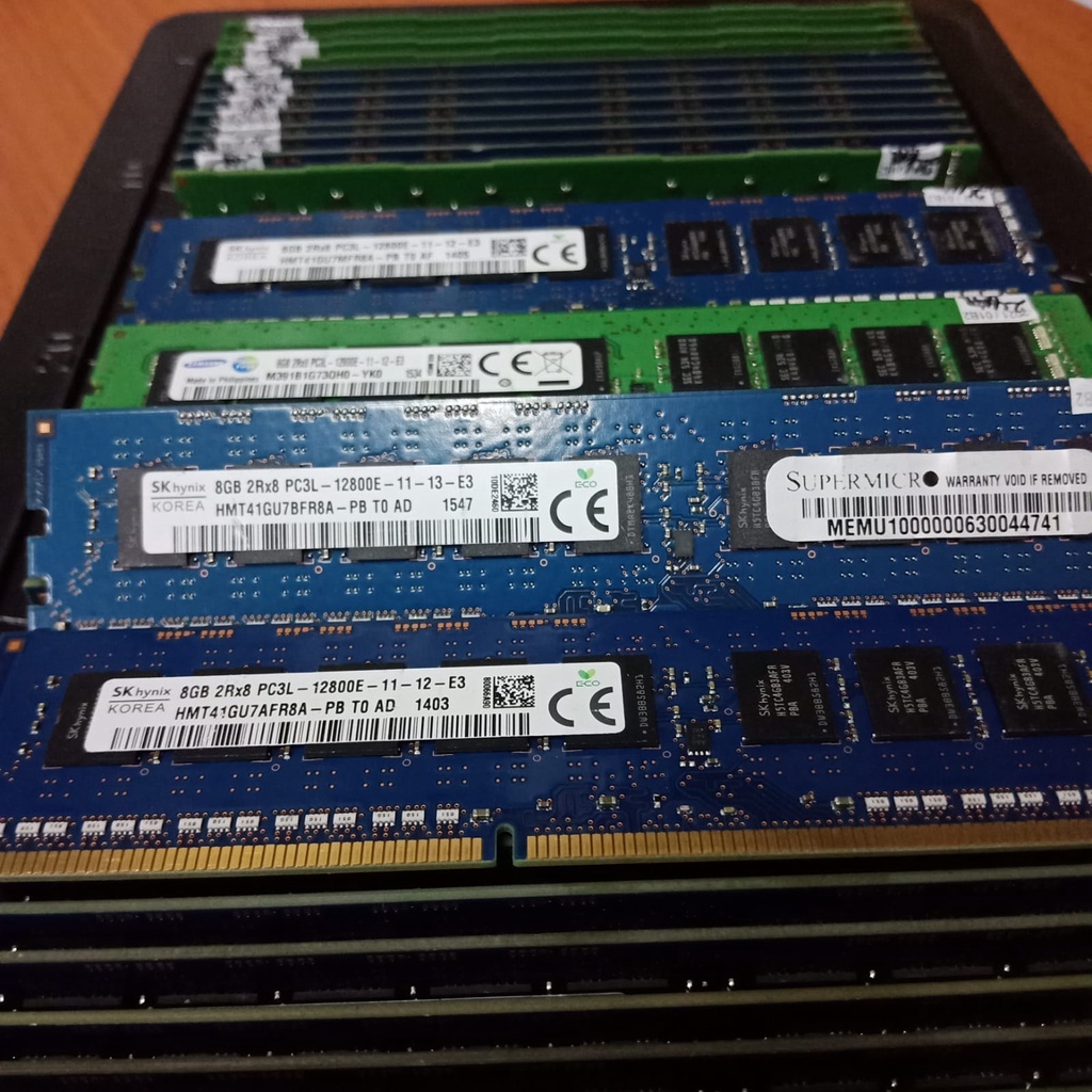 MEMORY RAM SERVER DDR3/DDRL  8GB ECC UDIMM PC3L-12800E/1600MHZ FOR XEON ECC UDIMM KHUSUS BUAT PC SERVER
