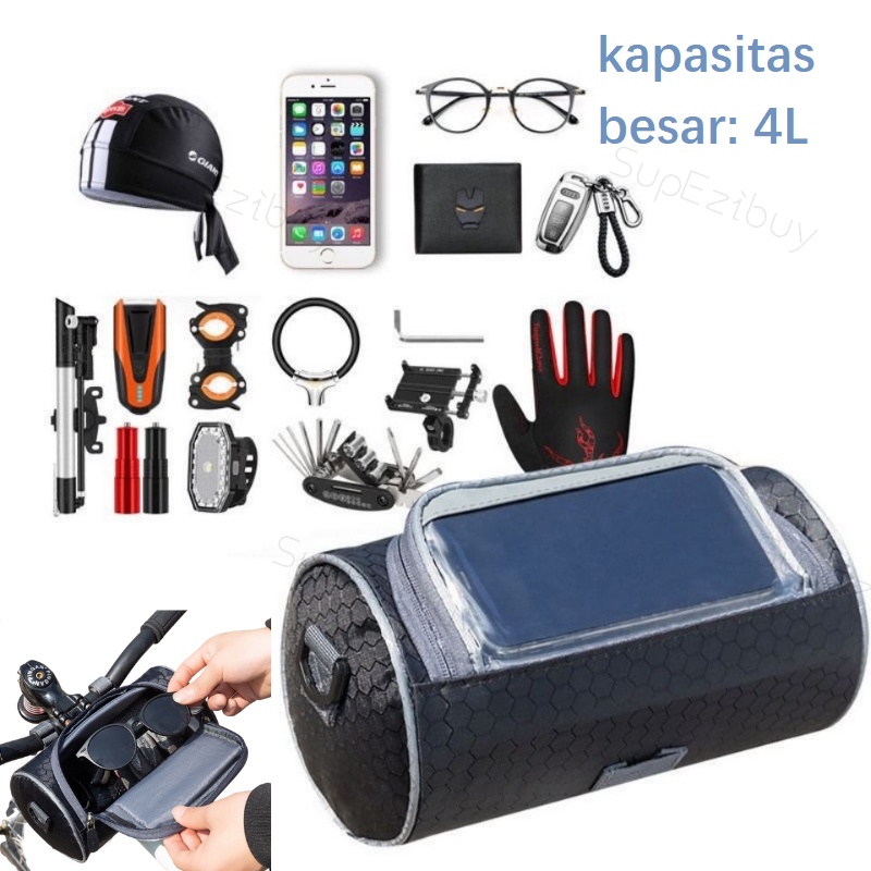 Tas sepeda bag phone tahan air Tas bahu Tas Stang Sepeda Bike Bag Waterproof