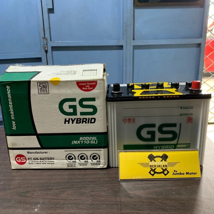 Accu GS Hybrid 80D26L - Aki Basah - GS Astra