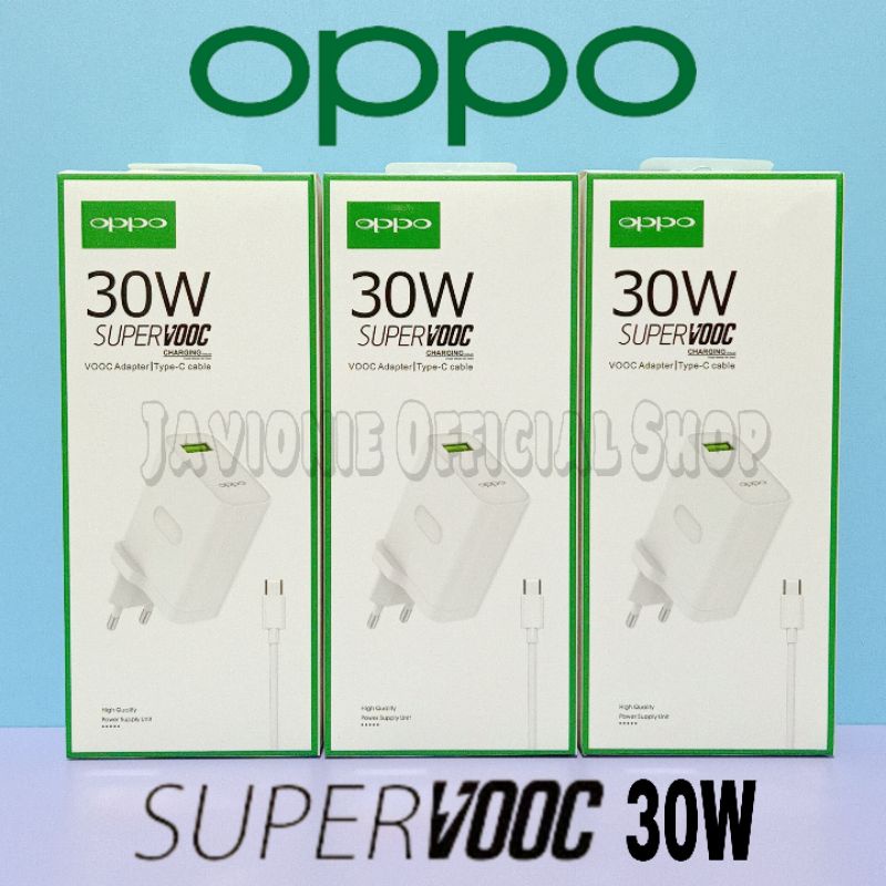 Charger Casan Cas OPPO RENO 1 2 2F 3 4 4F 5F 30W Original SUPER VOOC FLASH CHARGE TYPE C