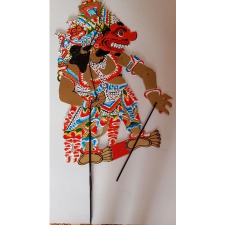 Wayang kulit kumbakarna atau wayang kumbokarno bahan kertas duplex