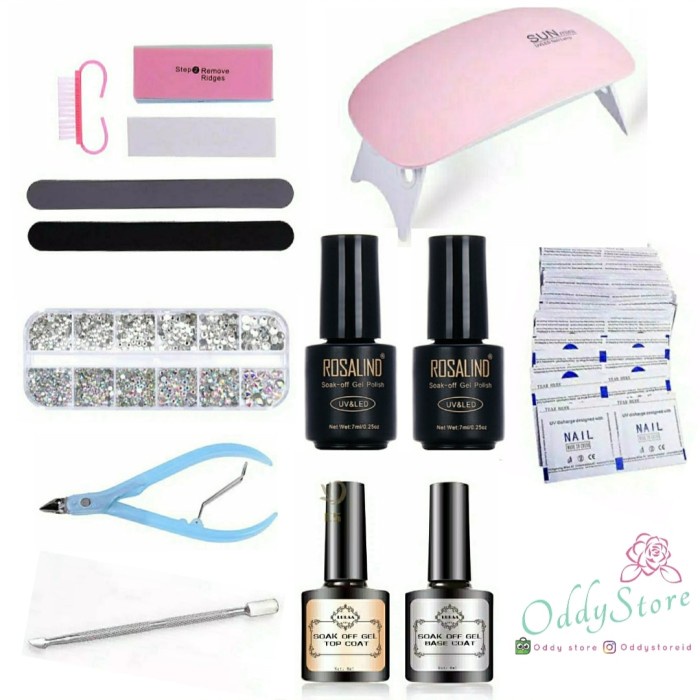 Paket Nail Art Uv Gel Set Lengkap Kutek Lampu Uv Manicure Pedicure
