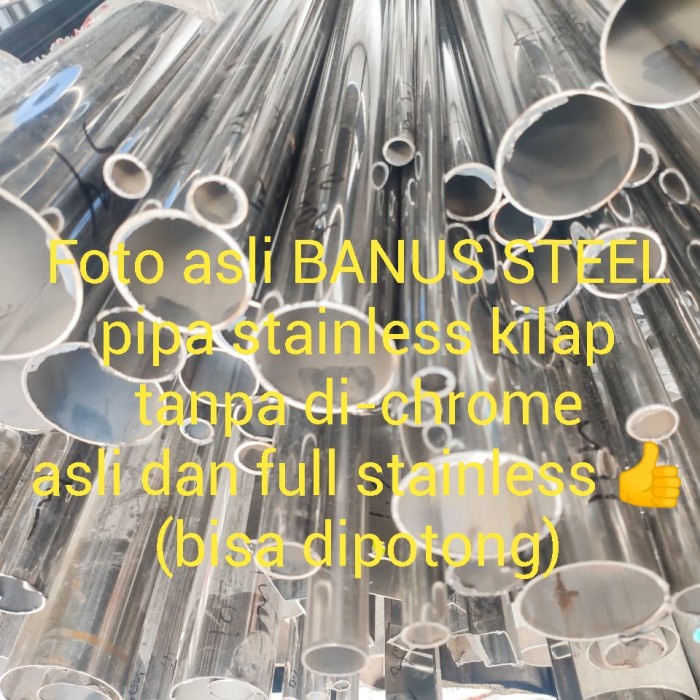 Pipa Pipa 2" Stainless 2" Inch X 1 Meter Murah Berkualitas Tebal 0,8 Mm