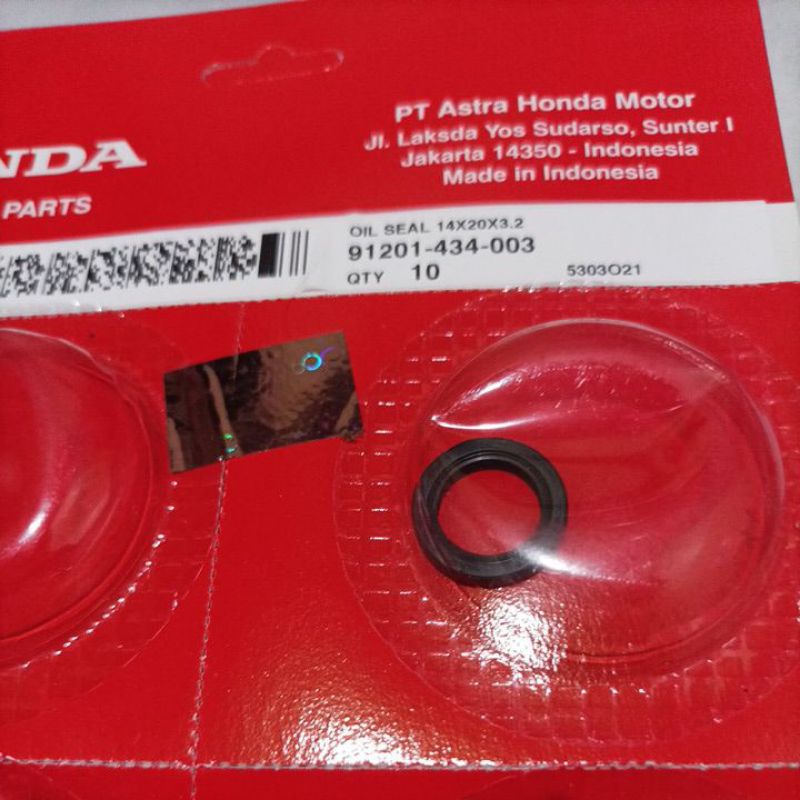 Sil crankcase gardan/oil seal 14x20x3.2 ( 91201-434-003)