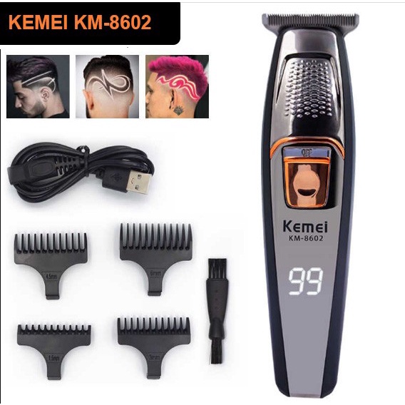 Pencukur Rambut Kemei Km-8602 Pemangkas Jenggot Mesin Pencukur Rambut