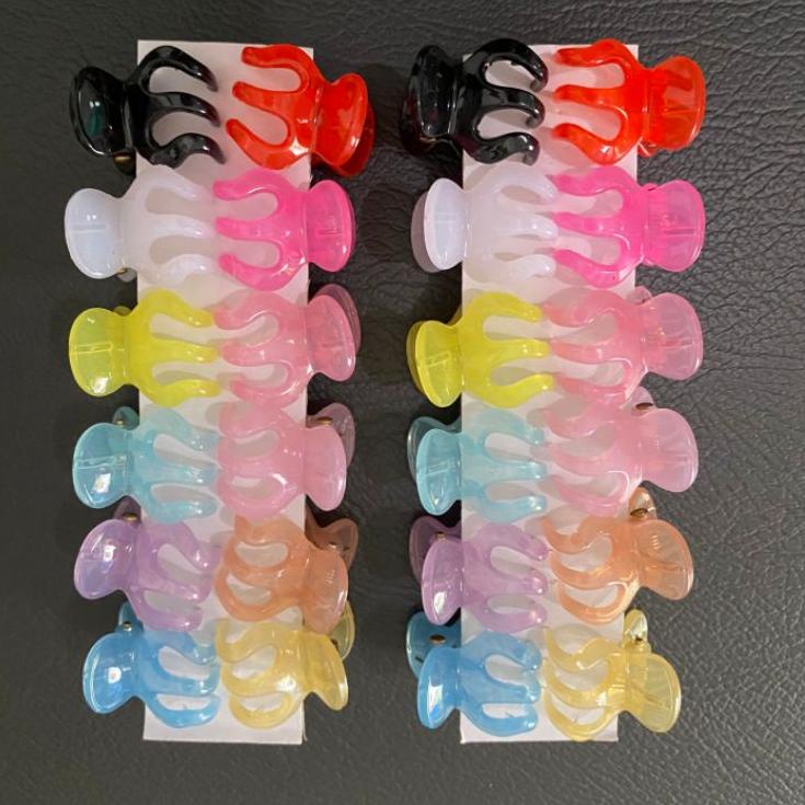 ¥ (Isi 24) Jedai ORI Bangkok Thailand Jepit Rambut Mini Kecil 1,5cm ㅳ