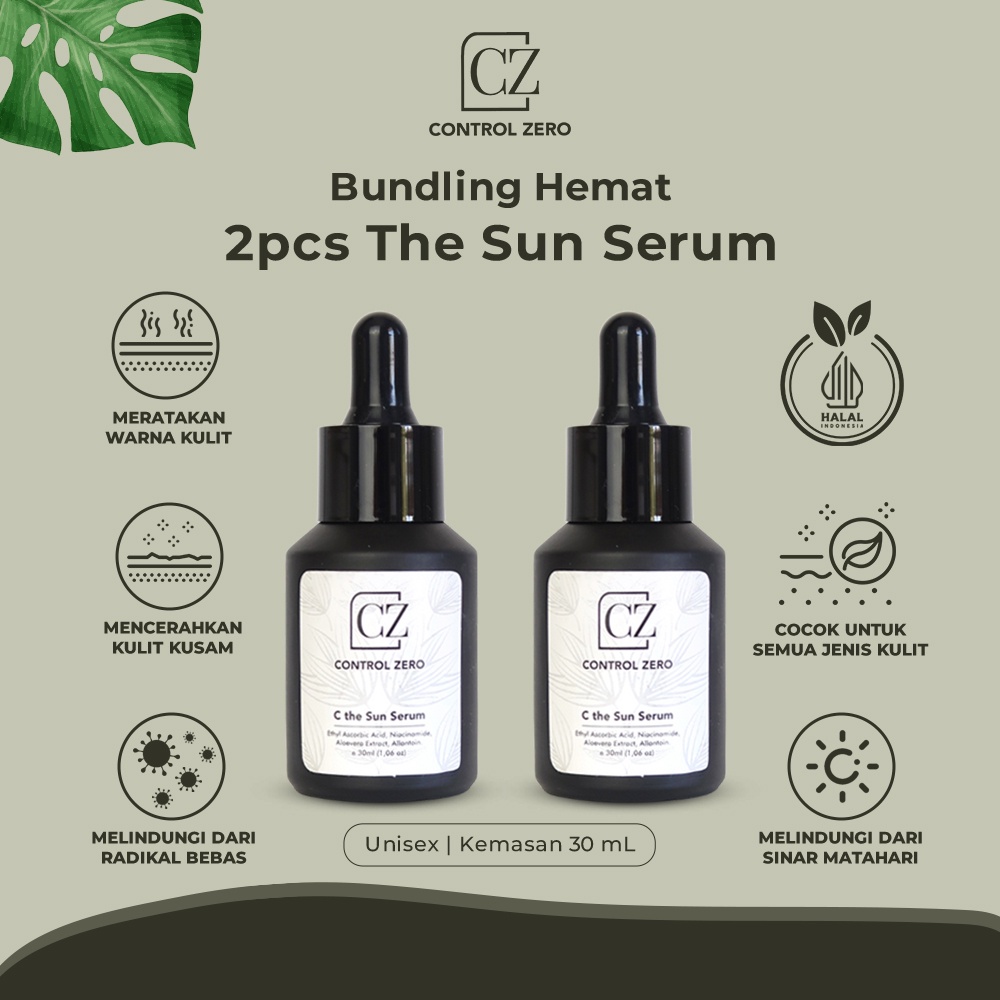 [Bundling] Control Zero 2 Pcs C The Sun Serum 30ml Repair Skin Barrier Mencerahkan Wajah Kusam Skinc