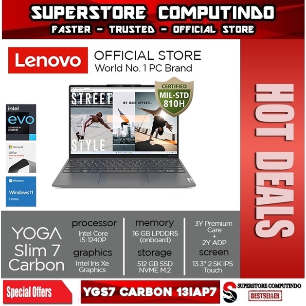 Lenovo Yoga Slim 7 Carbon 13IAP7 i5-1240P 16GB 512GB SSD W11+OHS Touch