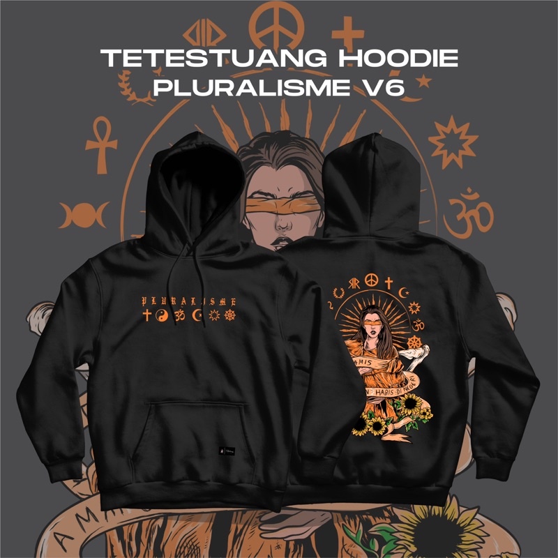 Tetestuang Hoodie Pluralisme v6 | Membunuh Baphomet | humanity above Religion | Hoodie Original Tete