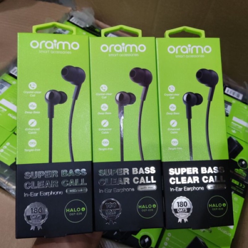 Handsfree Oraimo Super Bass Clear Call OEP-E26 Earphone Oraimo