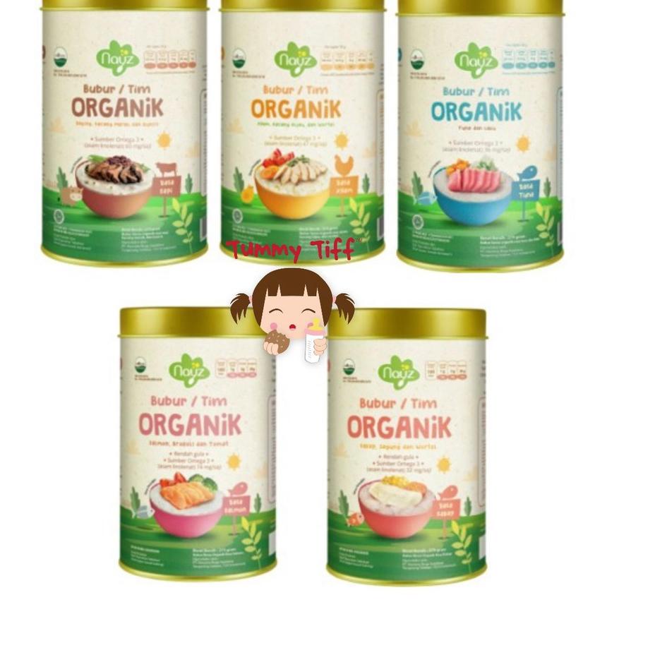 Terbaru ORIGINAL NAYZ BUBUR BAYI BERAS ORGANIK PUDING SUSU SALMON TUNA KAKAP AYAM Penambah Nafsu Mak