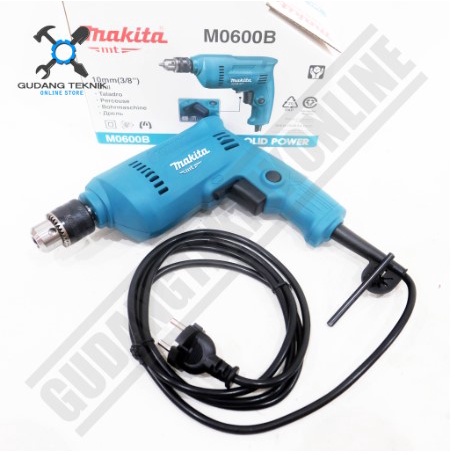 Mesin Bor Tangan Listrik Besi Kayu Beton 10mm MT0600B MT60 MAKITA X MAKTEC / Electric Drill 10 mm MT 0600B MAKITA X MT 60 MAKTEC