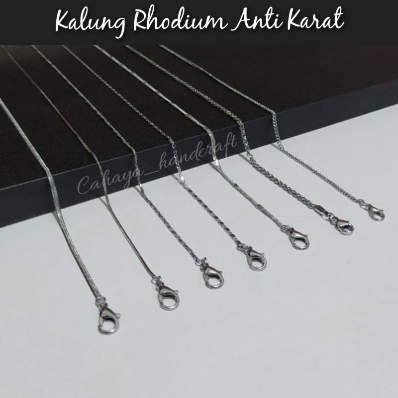 Kalung Rhodium Import Radium Panjang 45cm Harga Grosir